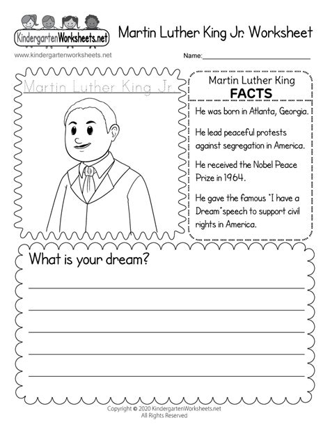 Free Printable Martin Luther King Worksheets